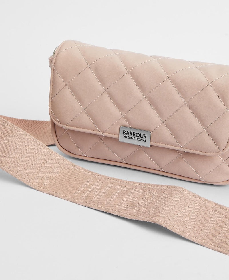 Barbour International Quilted Mini Soho Crossbody Bag - Pale Mauve