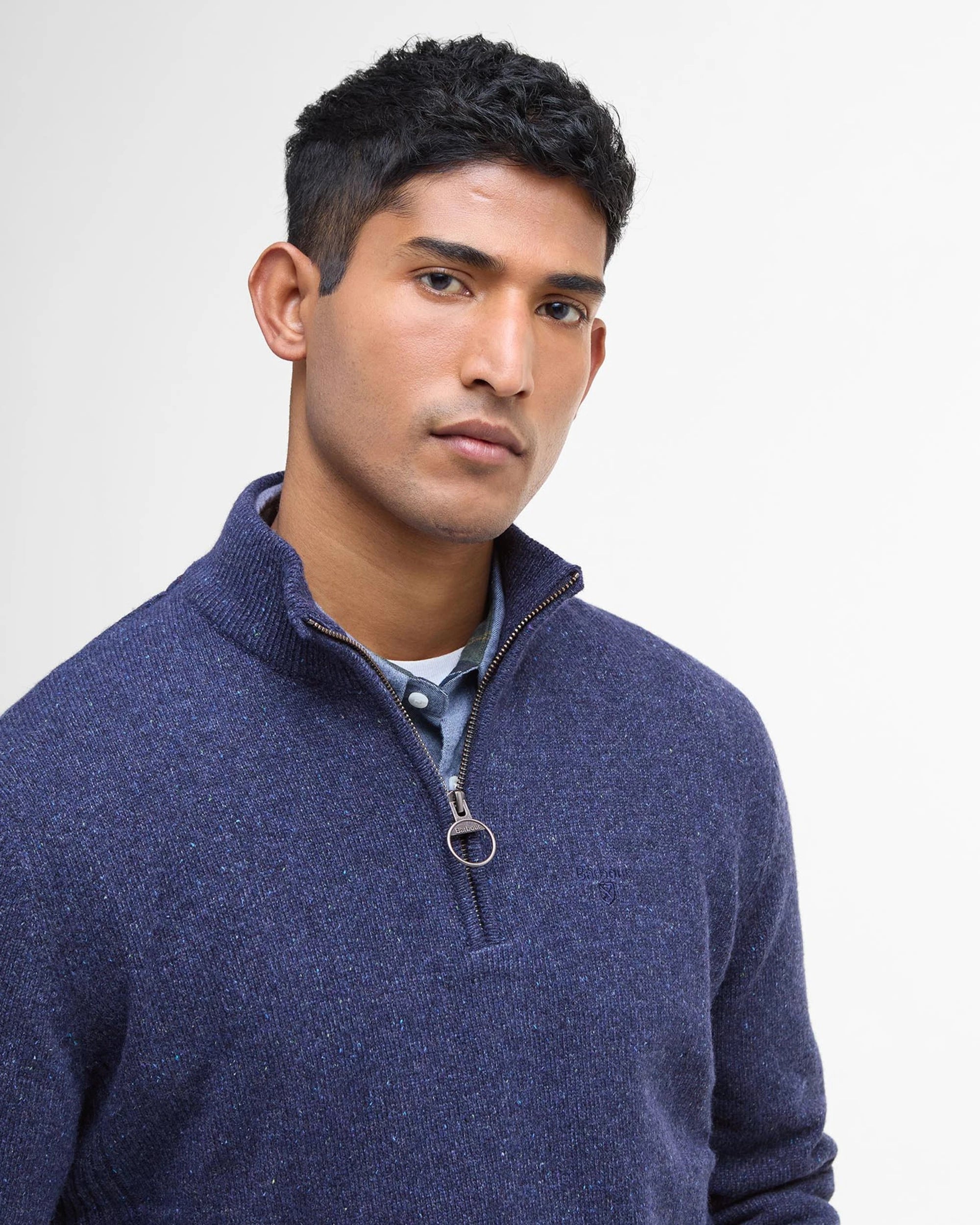 Barbour Tisbury Half Zip Sweater - Deep Blue