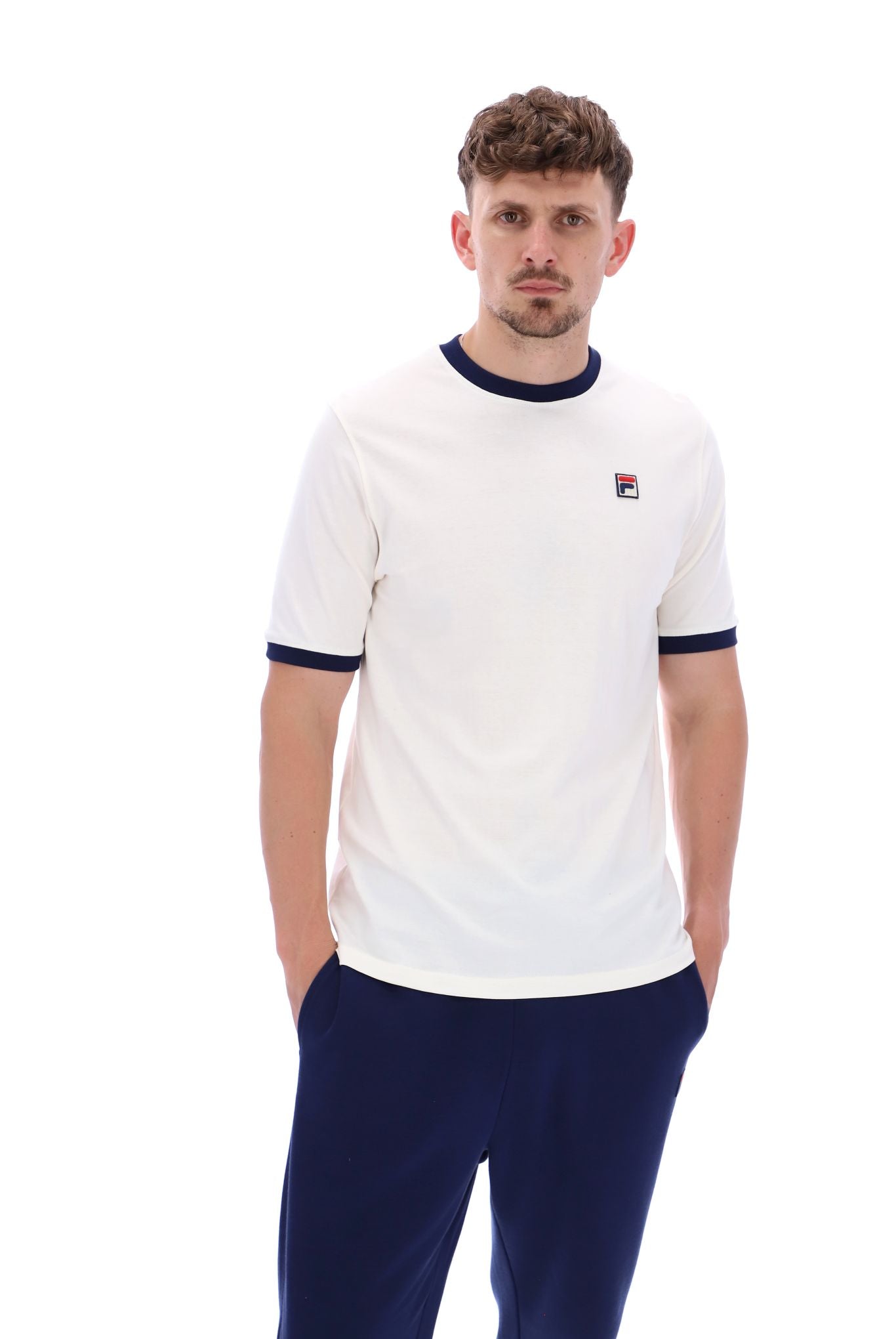 FILA Marconi T-shirt - White/Fila Navy
