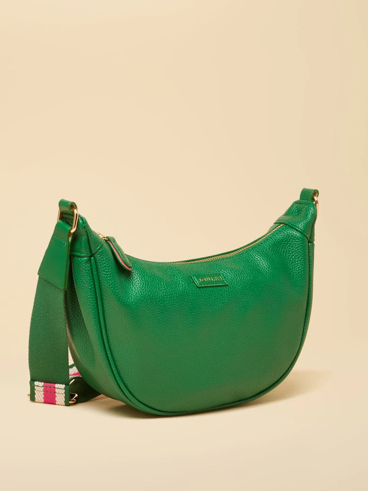 Joules Jade Green Half Moon Adjustable Cross-Body Bag