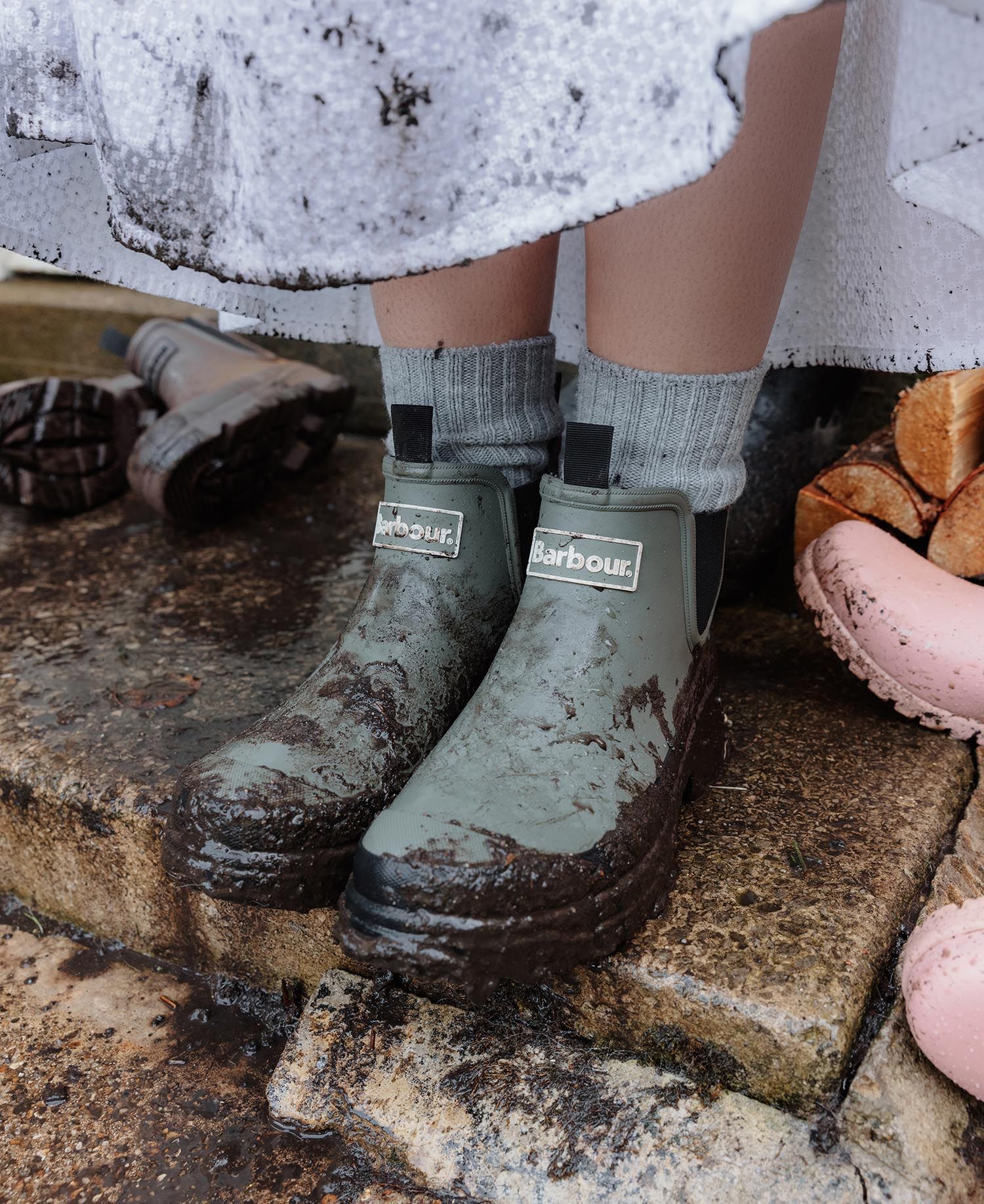 Barbour Nimbus Wellingtons - Olive/Black