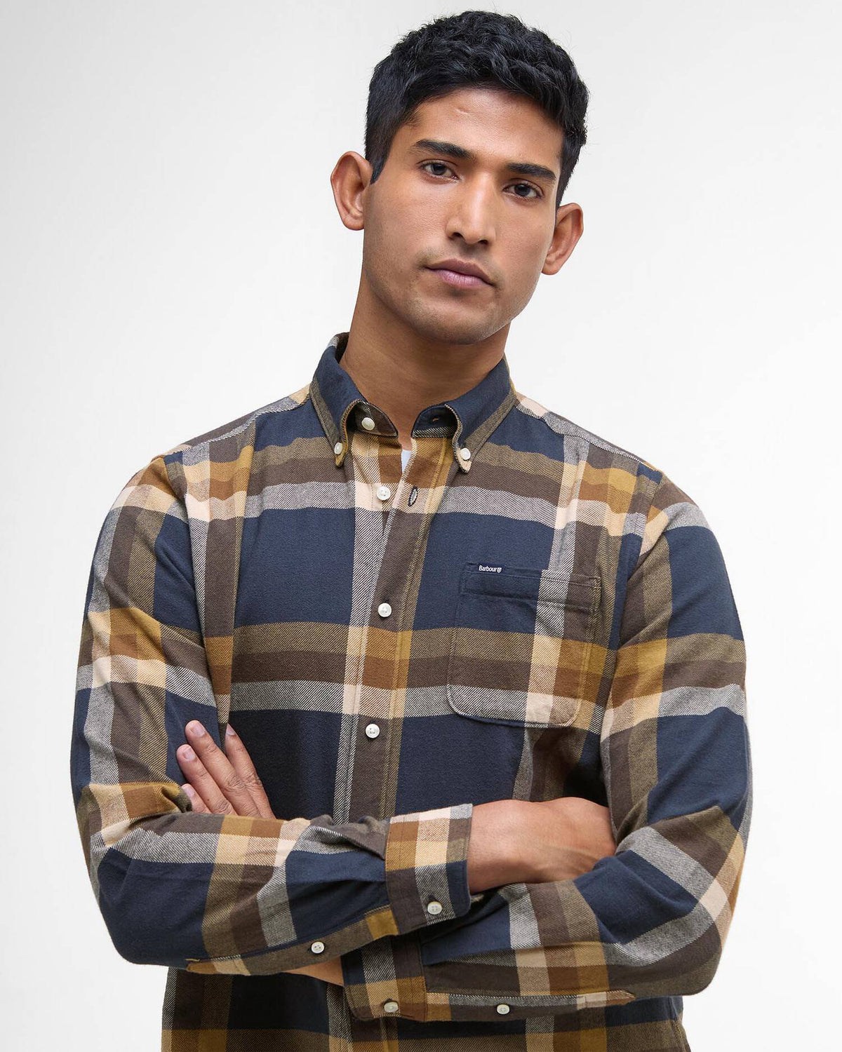 Barbour Folley Tailored Checked Shirt - Navy