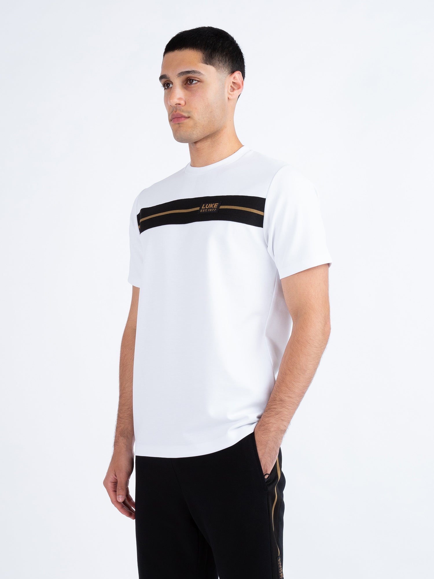 Luke Hopkins Chest Taped T-Shirt - White