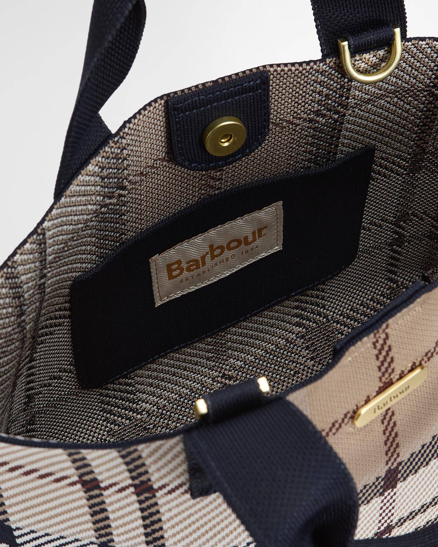 Barbour Layla Tartan Mini Tote Bag - Rosewood Tartan