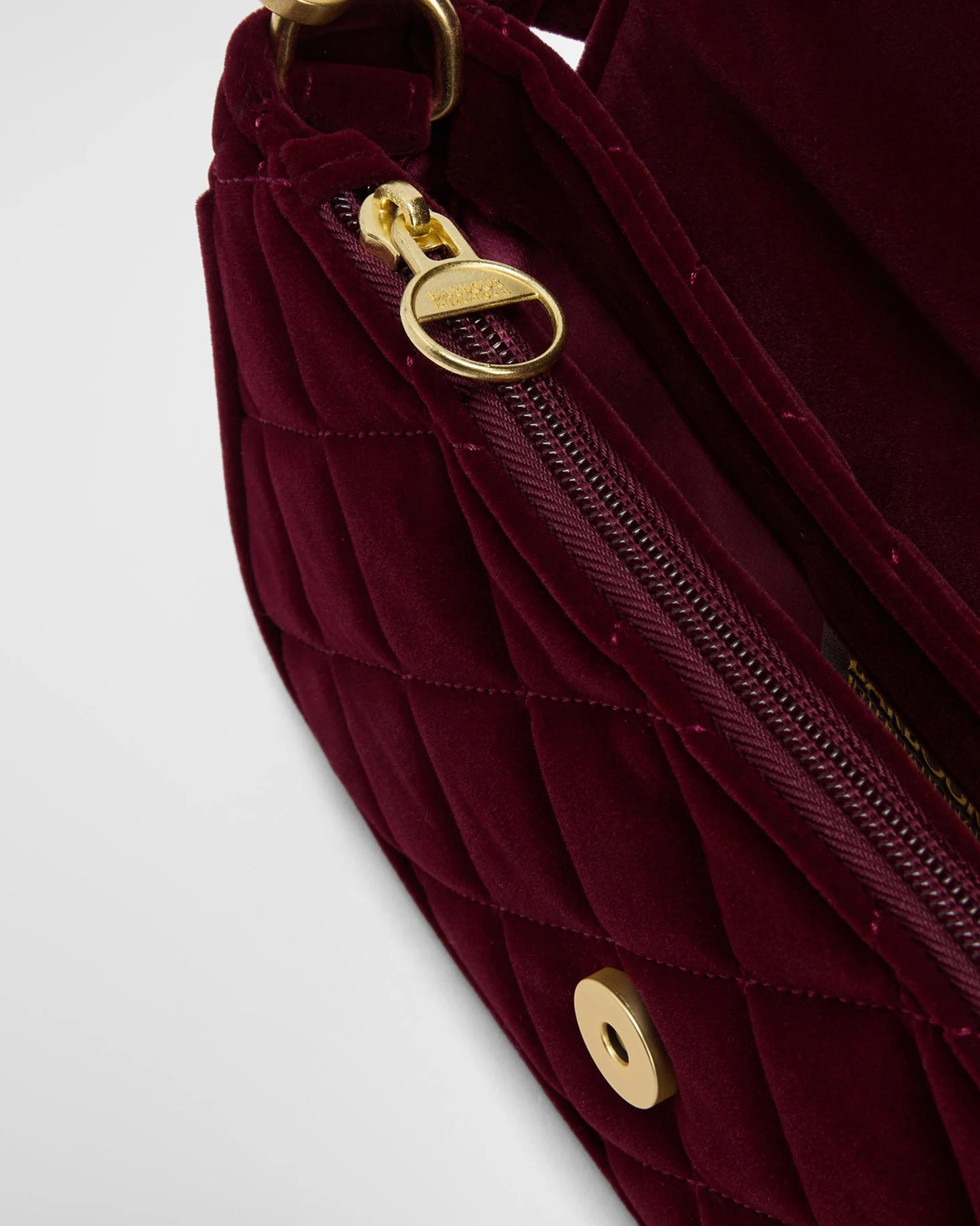 Barbour International Quilted Mini Soho Crossbody Bag - Velvet Burgundy