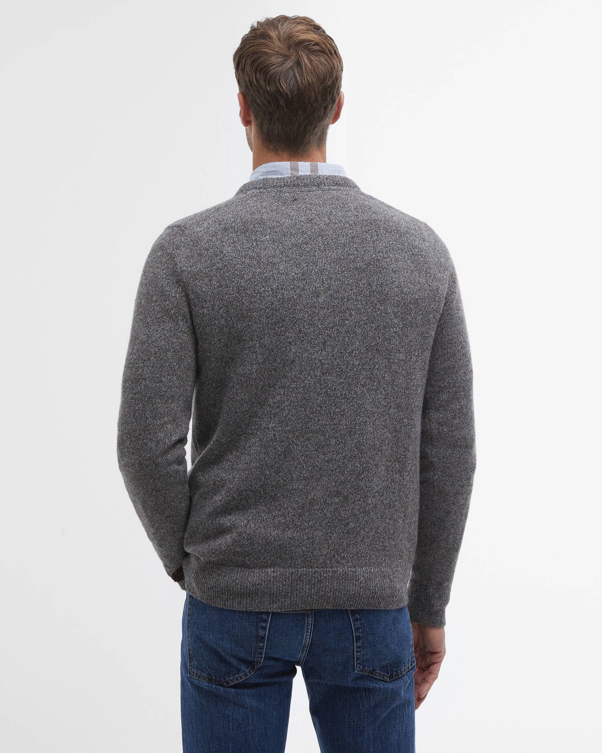 Barbour Essential Tisbury Crew Neck Jumper - Fog