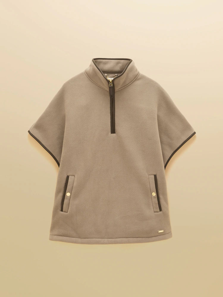 Joules Heritage Mink Brown Polar Fleece Short Cape