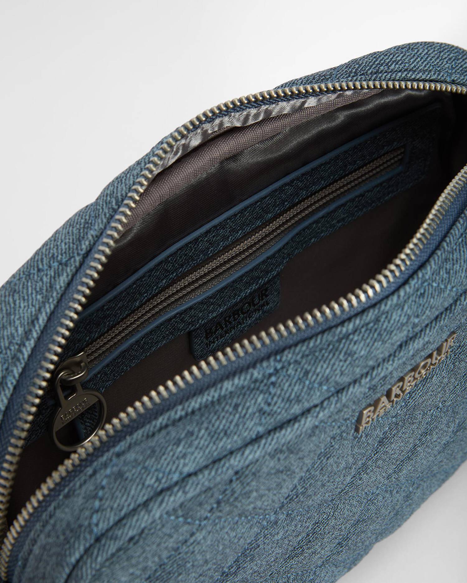 Barbour International Denim Quilted Sloane Crossbody Bag - Light Denim