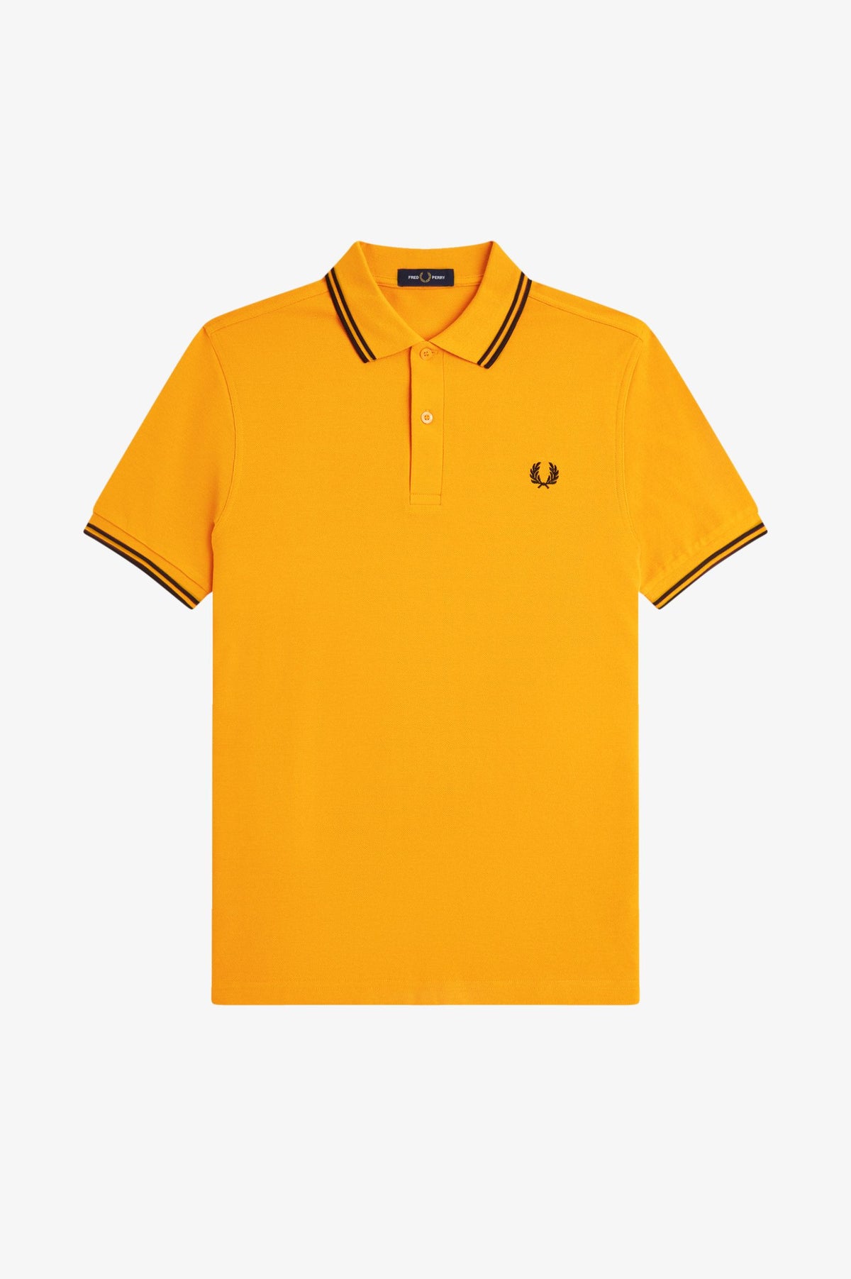 Fred Perry Twin Tipped Polo Shirt - Golden/Rich Brown