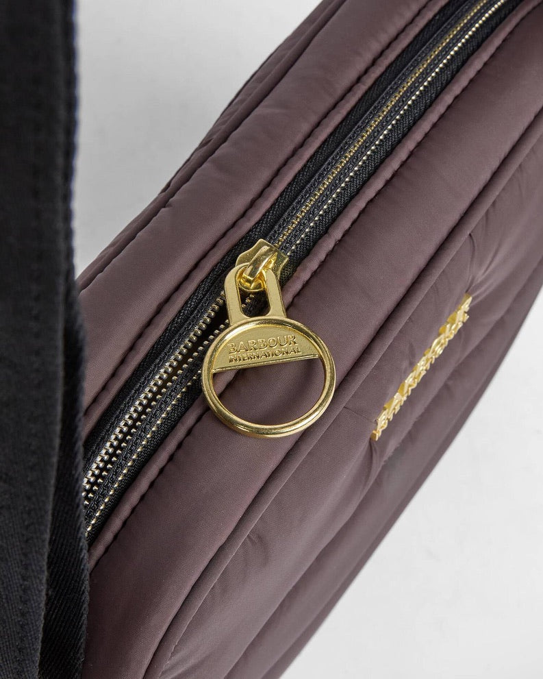 Barbour International Monaco Baffle Quilt Crossbody Bag - Truffle