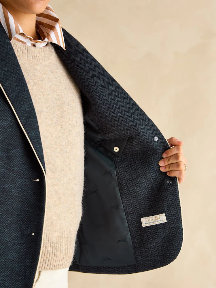 Joules Hartley Navy Shawl Collar Blazer