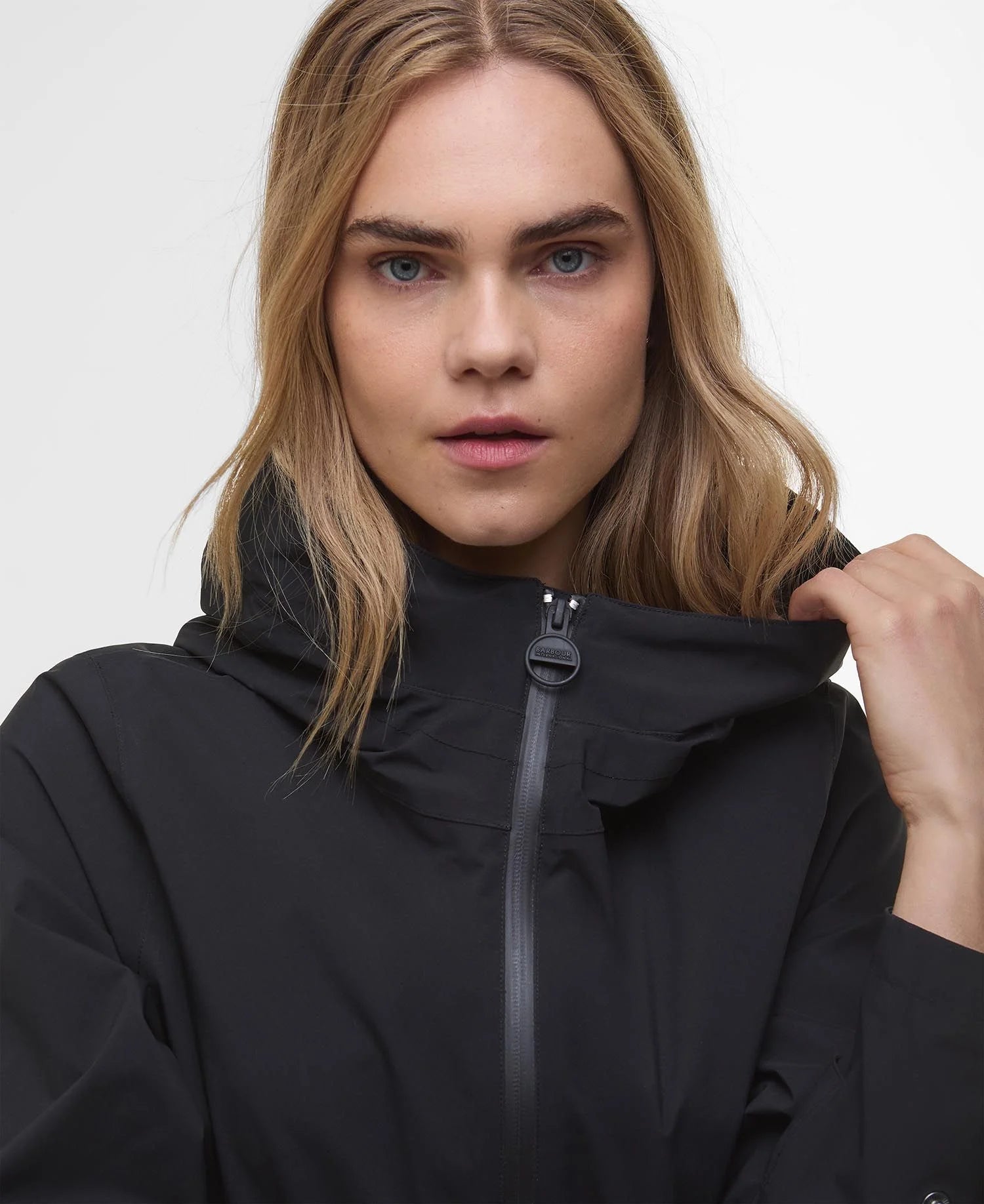 Barbour International Longline Kyra Waterproof Jacket - Black