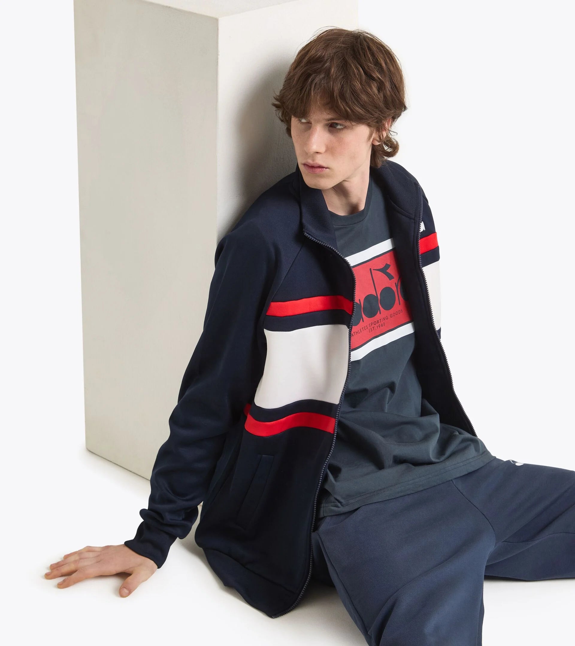 Diadora Track Top Jacket 80's - Blue Denim