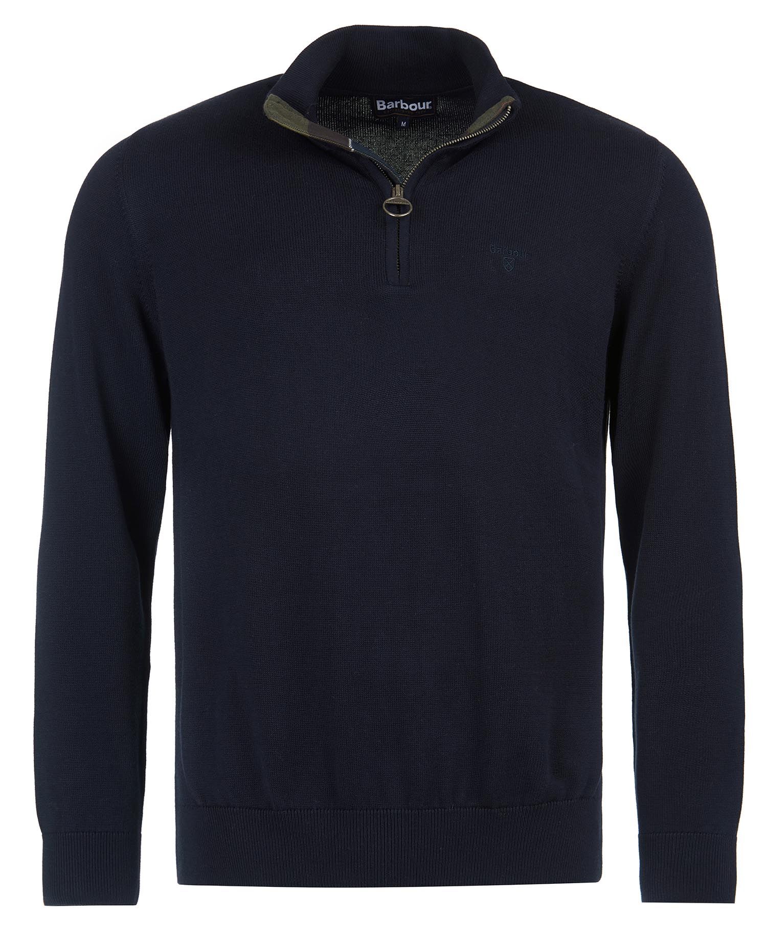 Barbour Essential Cotton Half Zip Sweater - Navy
