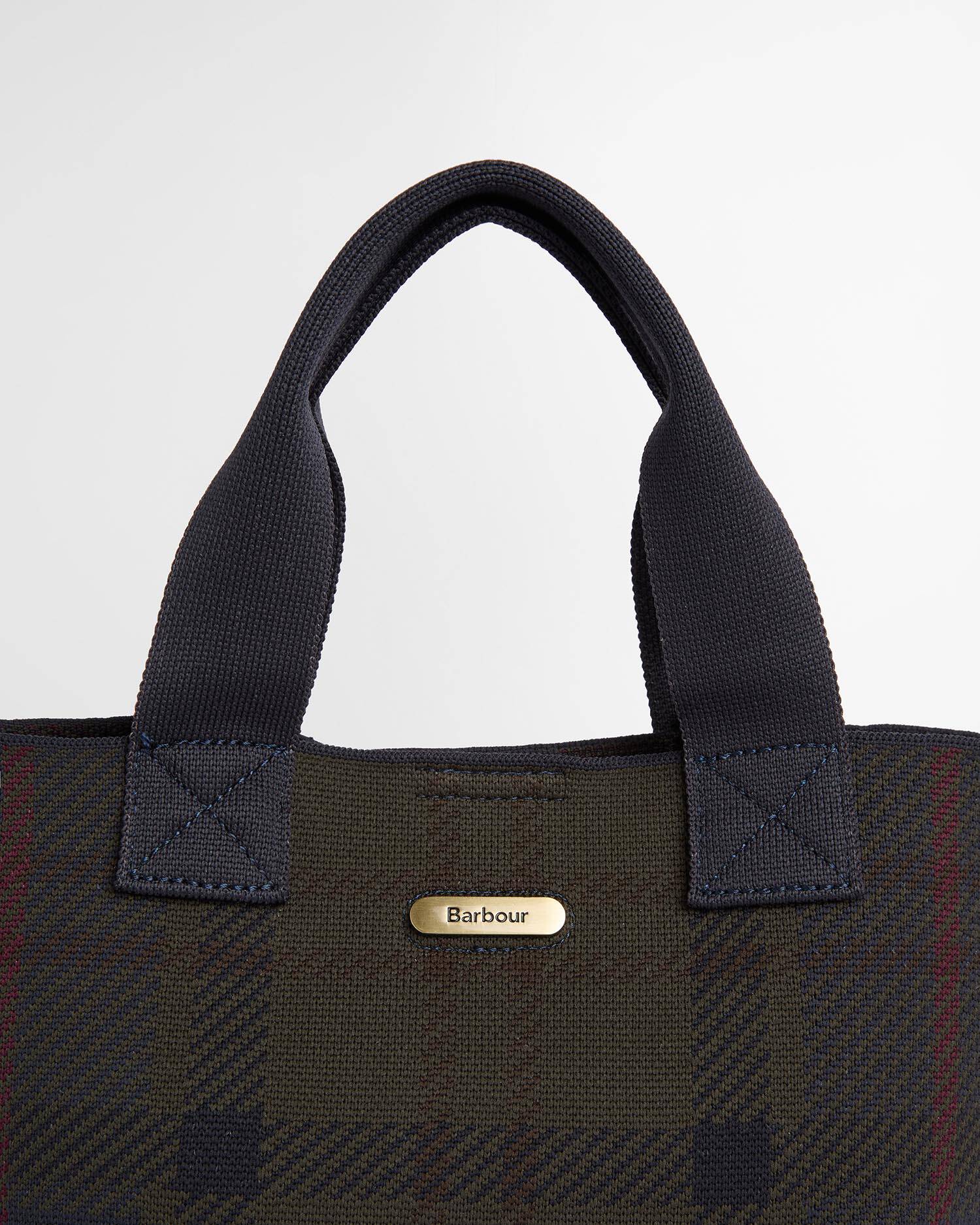 Barbour Layla Tartan Mini Tote Bag - Shadow Tartan