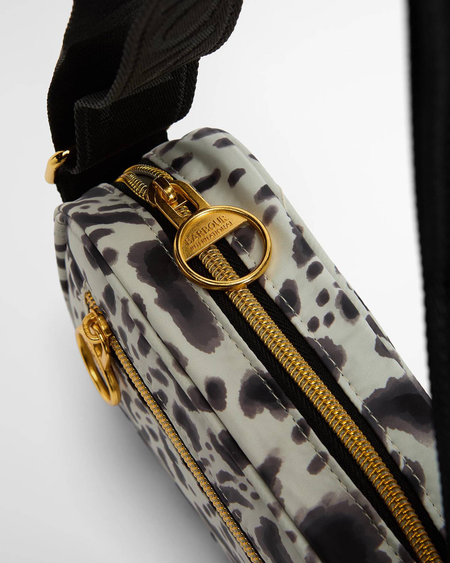 Barbour International Boulevard Micro Crossbody Bag - Bio Ink Leopard Print