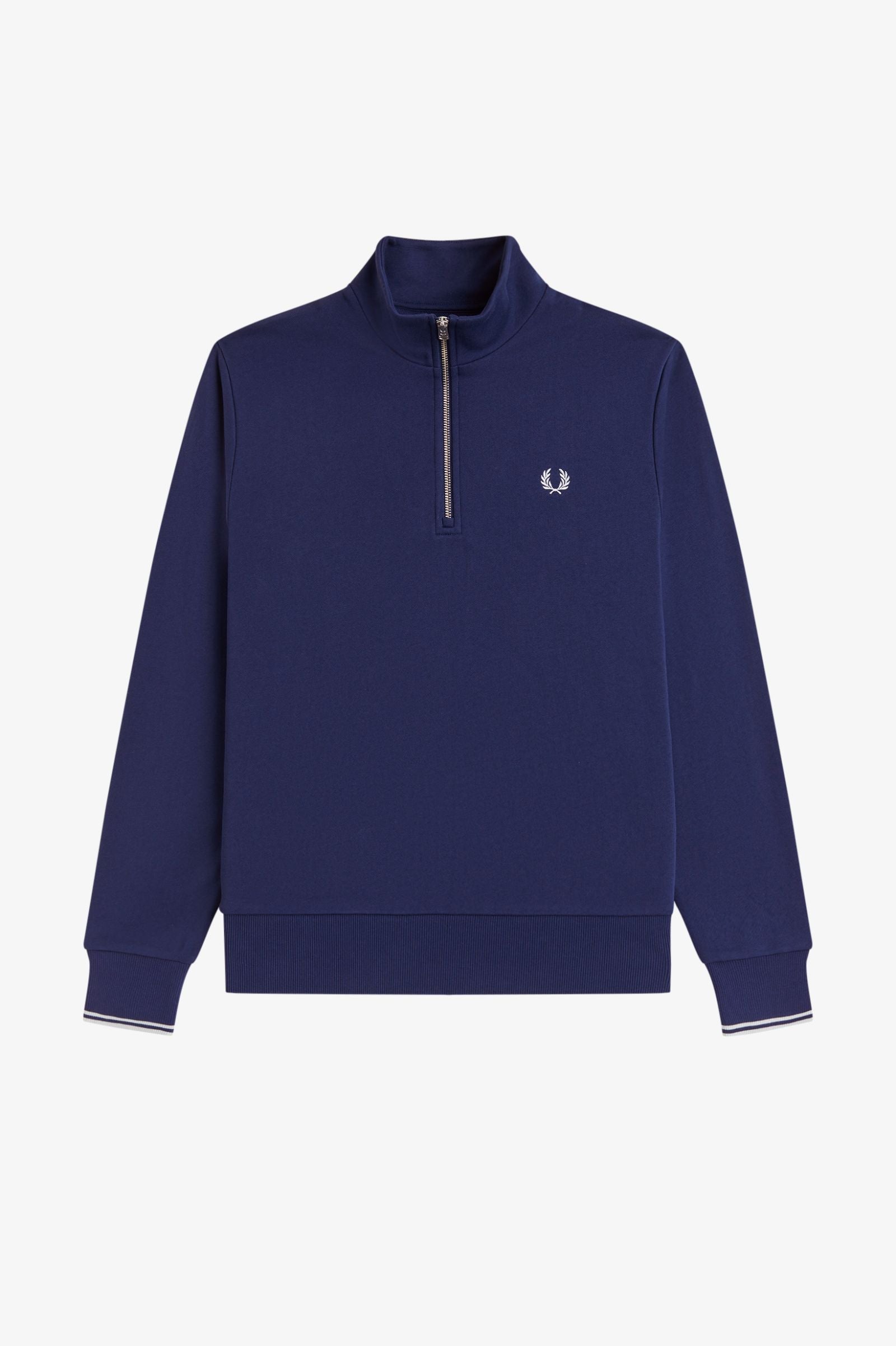 Fred Perry Half Zip Sweatshirt - French Blue