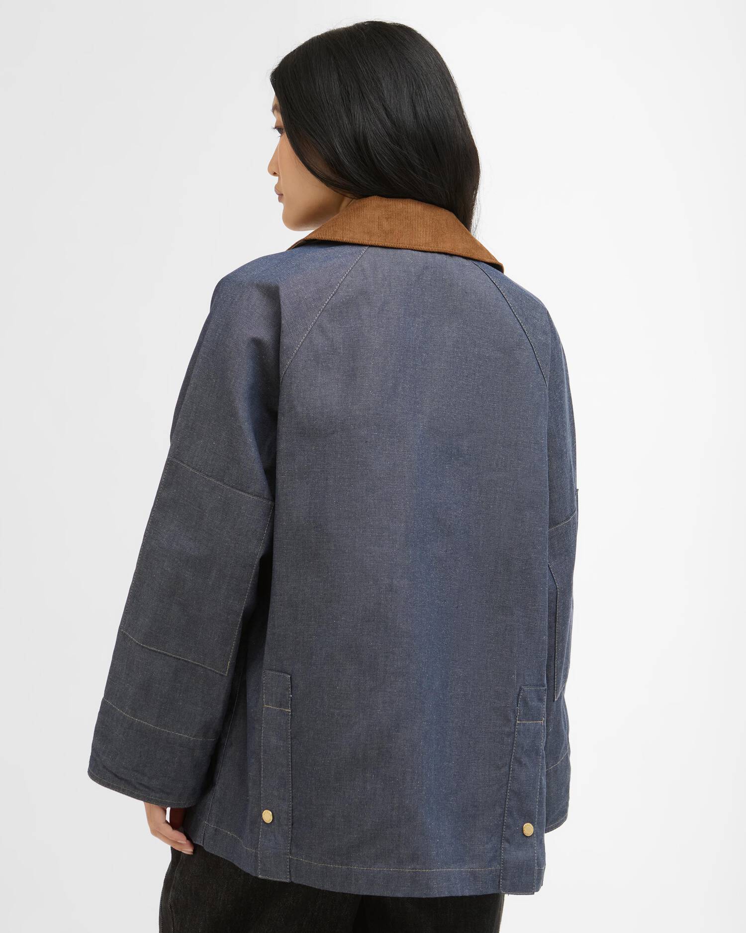 Barbour Asker Denim Casual Jacket - Indigo/Dress