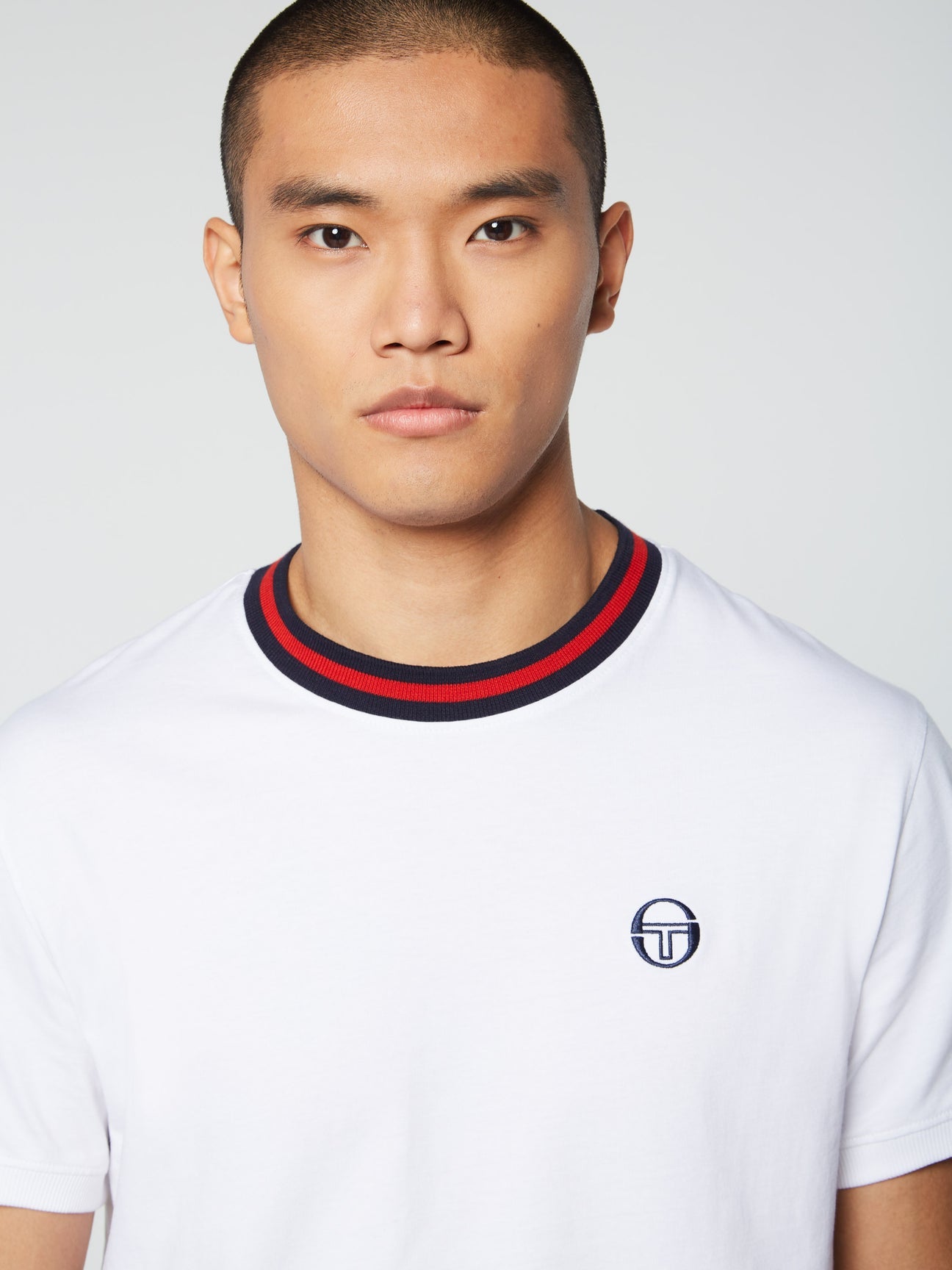 Sergio Tacchini Rainer T-Shirt - White/Adrenaline Rush