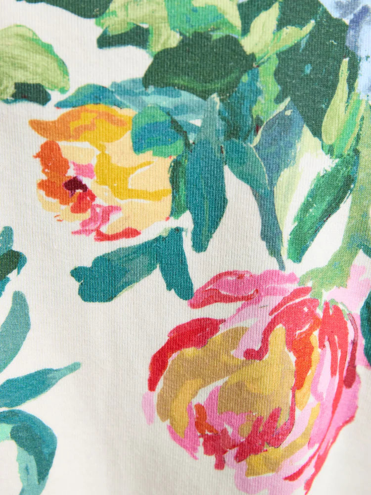 Joules Harbour Artist Floral Printed Boat Neck Breton Top