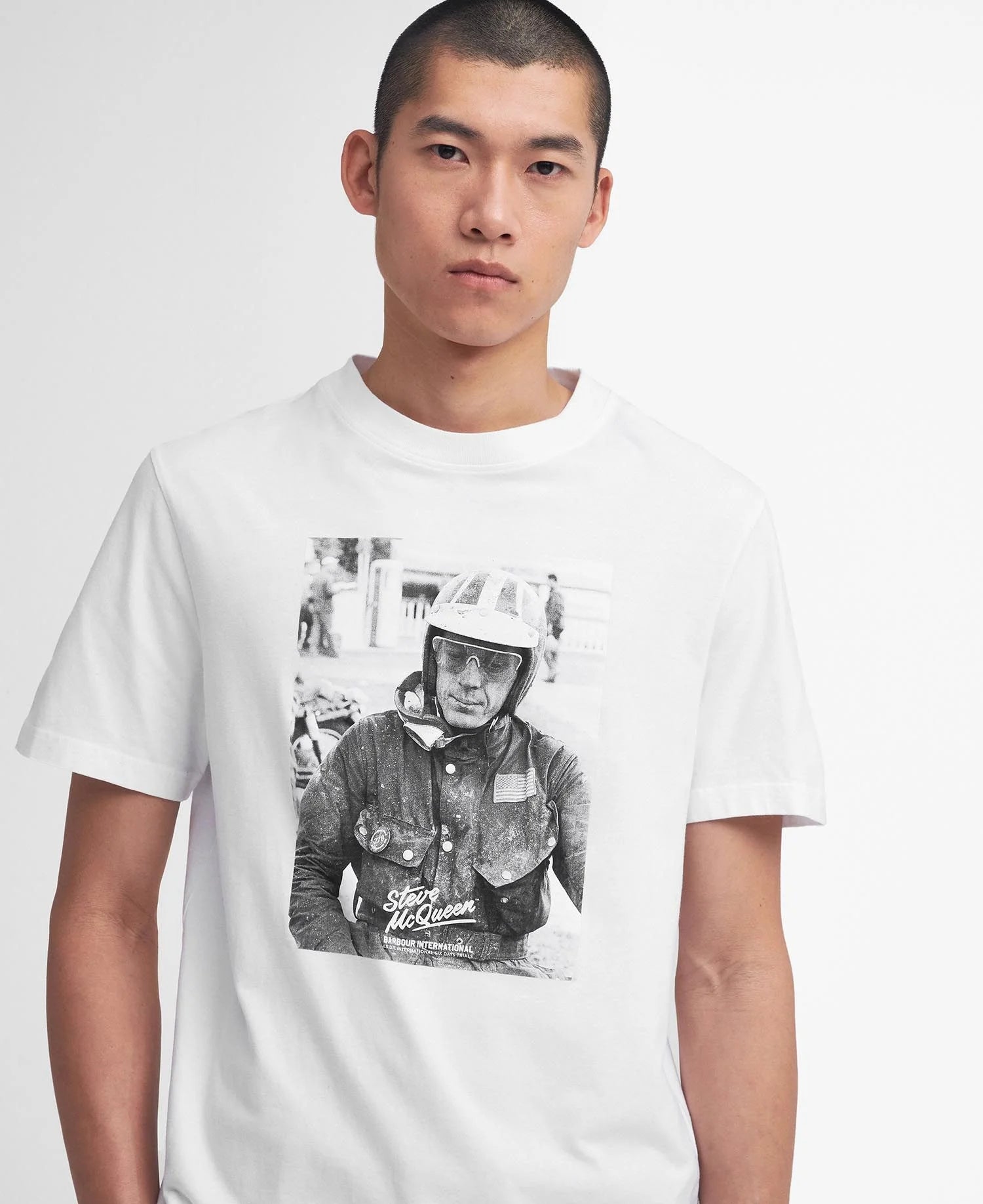Barbour International SMQ Keystone Graphic T-Shirt - Whisper White