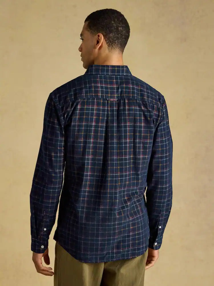 Joules Navy Long Sleeve Fine Needle Cord Shirt