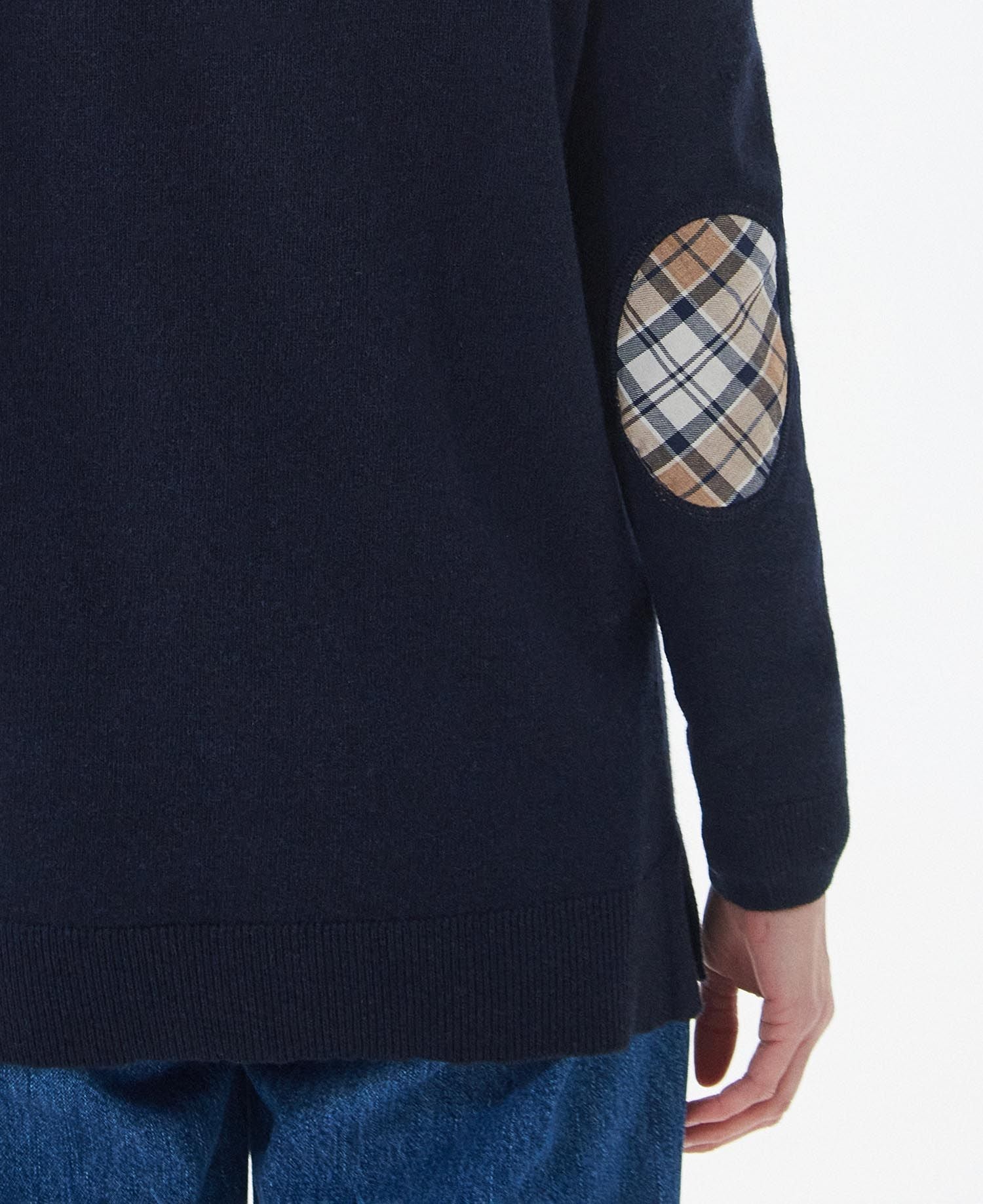 Barbour Pendle Crew Knit - Navy/Fawn