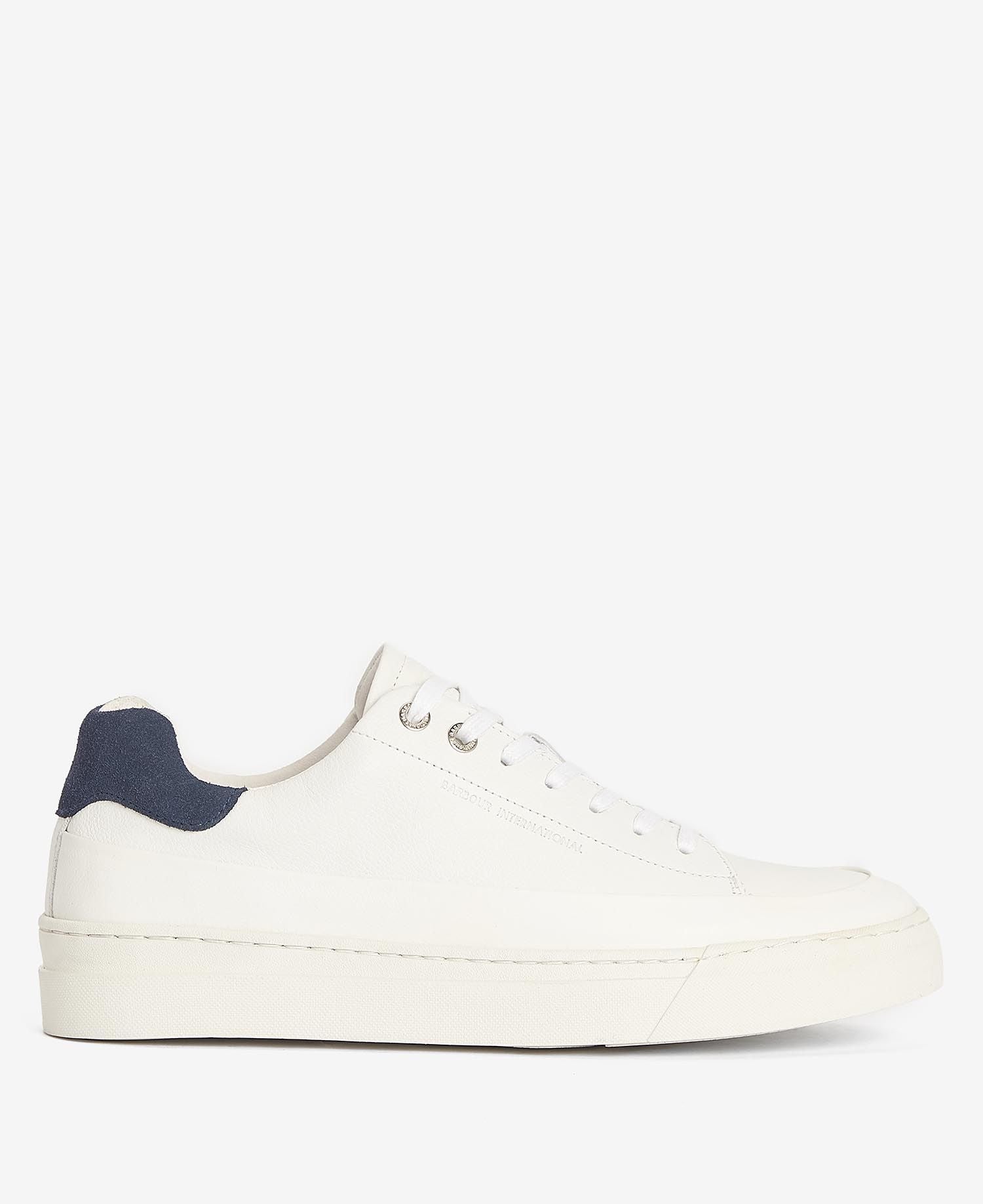 Barbour International Cram Trainers - White/Cobalt