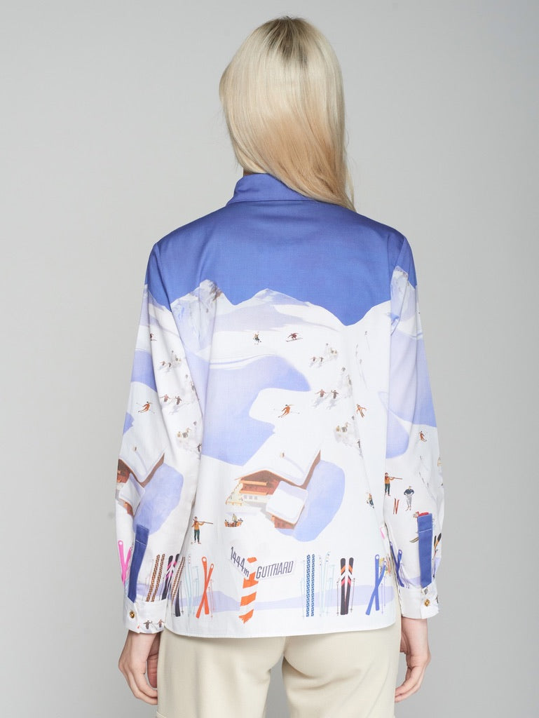 Vilagallo Nadine Ski Print Shirt