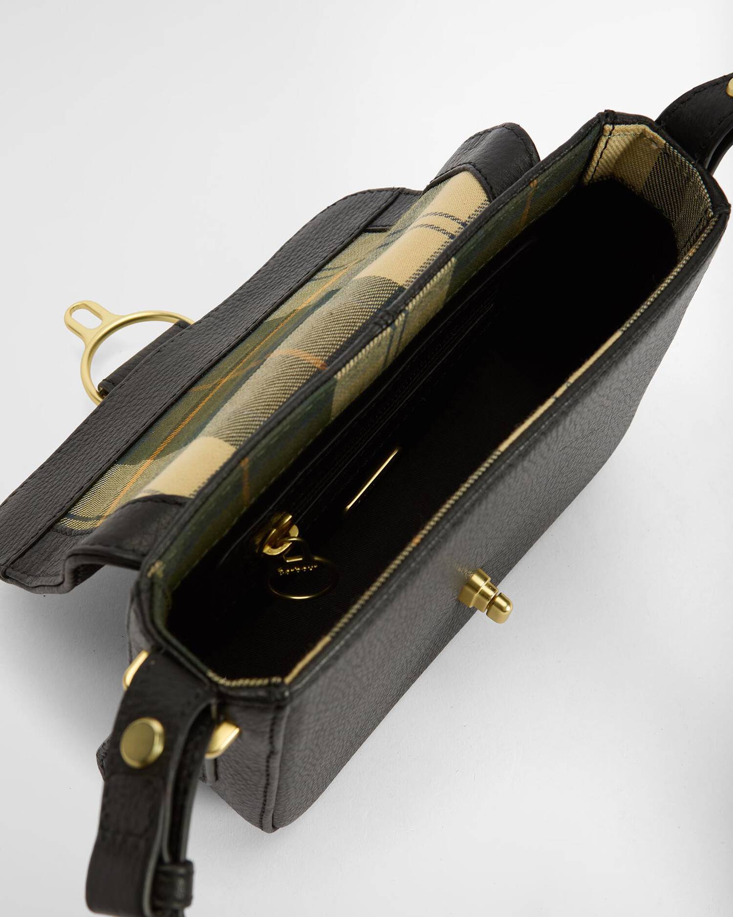 Barbour Mini Rosa Leather Crossbody Bag - Black