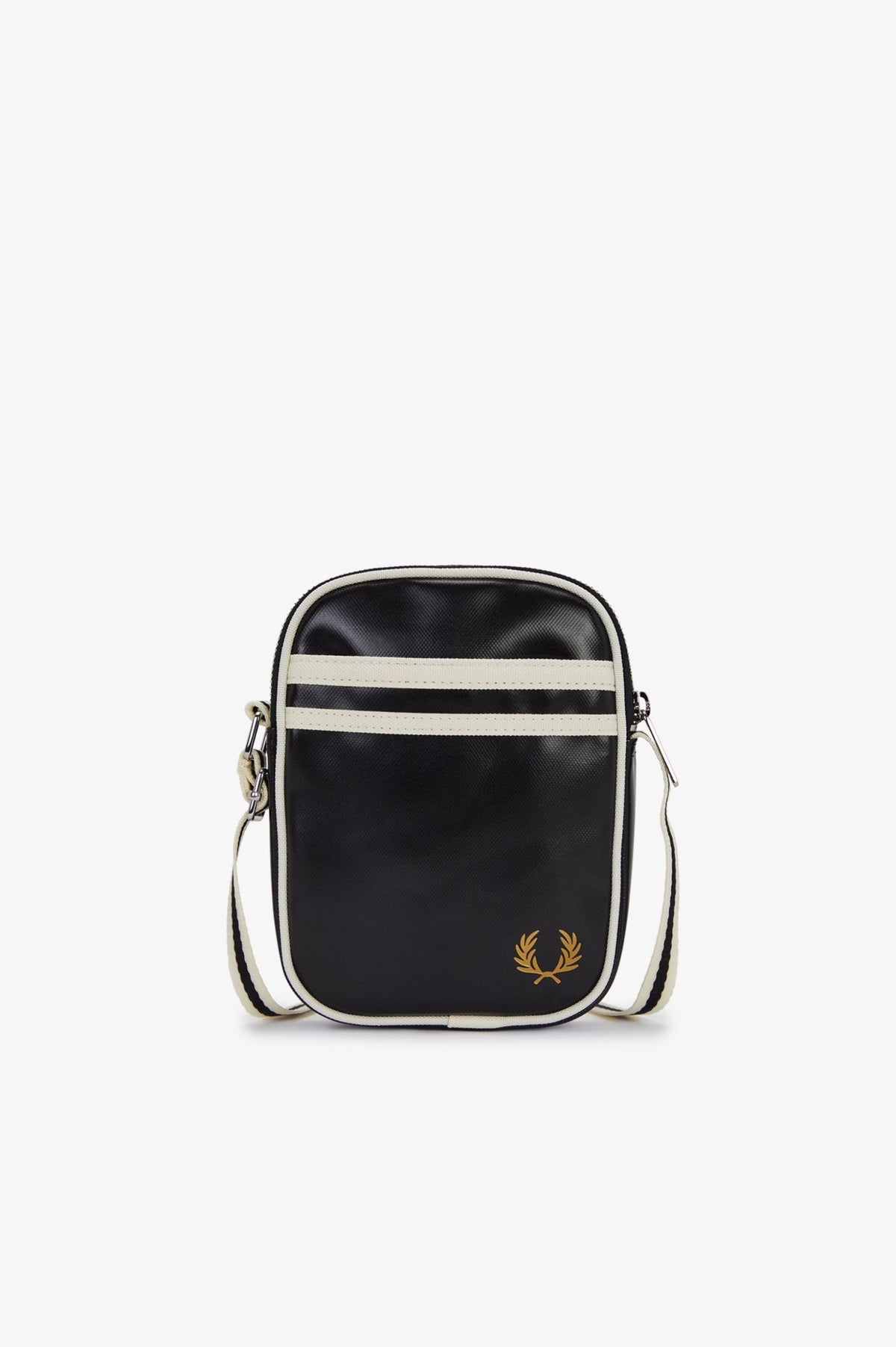 Fred Perry Classic Small Side Bag - Black/Ecru