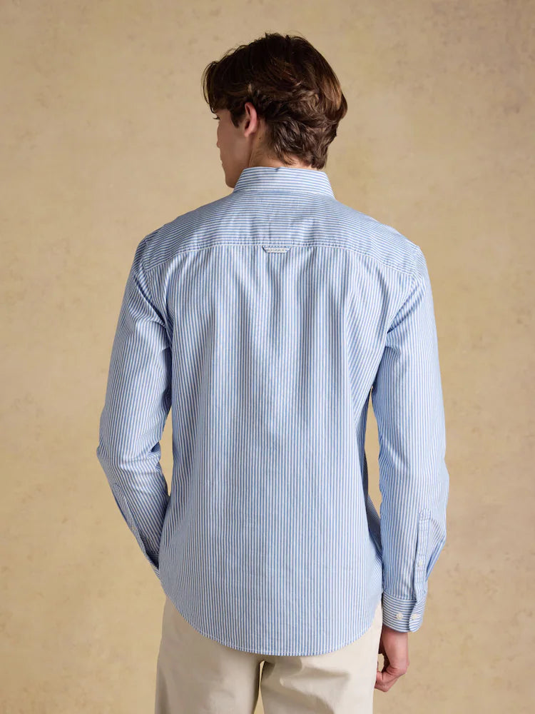 Joules Blue Striped Classic Fit Oxford Shirt