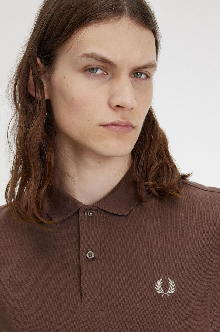 Fred Perry Plain Fred Shirt - Brick/Warm Grey