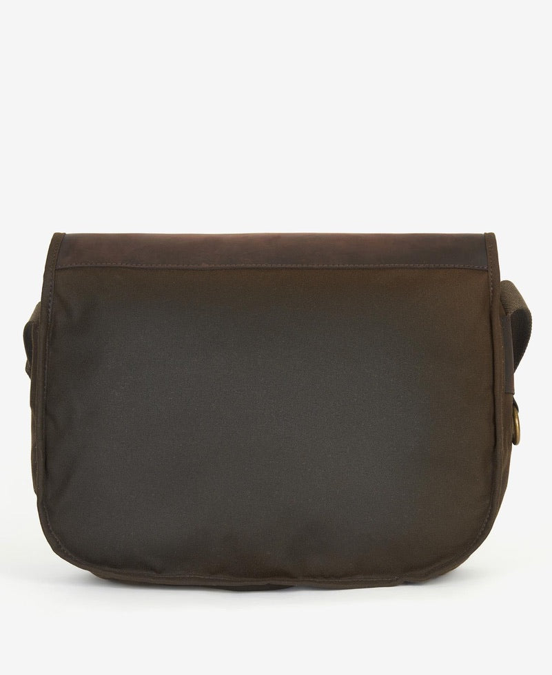 Barbour Wax Leather Tarras Bag - Olive