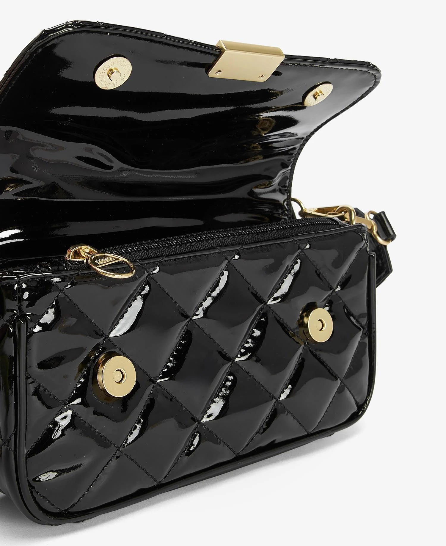 Barbour International Quilted Mini Soho Crossbody Bag - High Shine Black