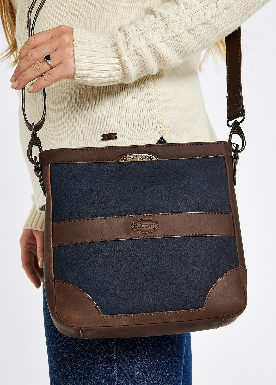 Dubarry Ardmore Cross Body Bag - Navy/Brown