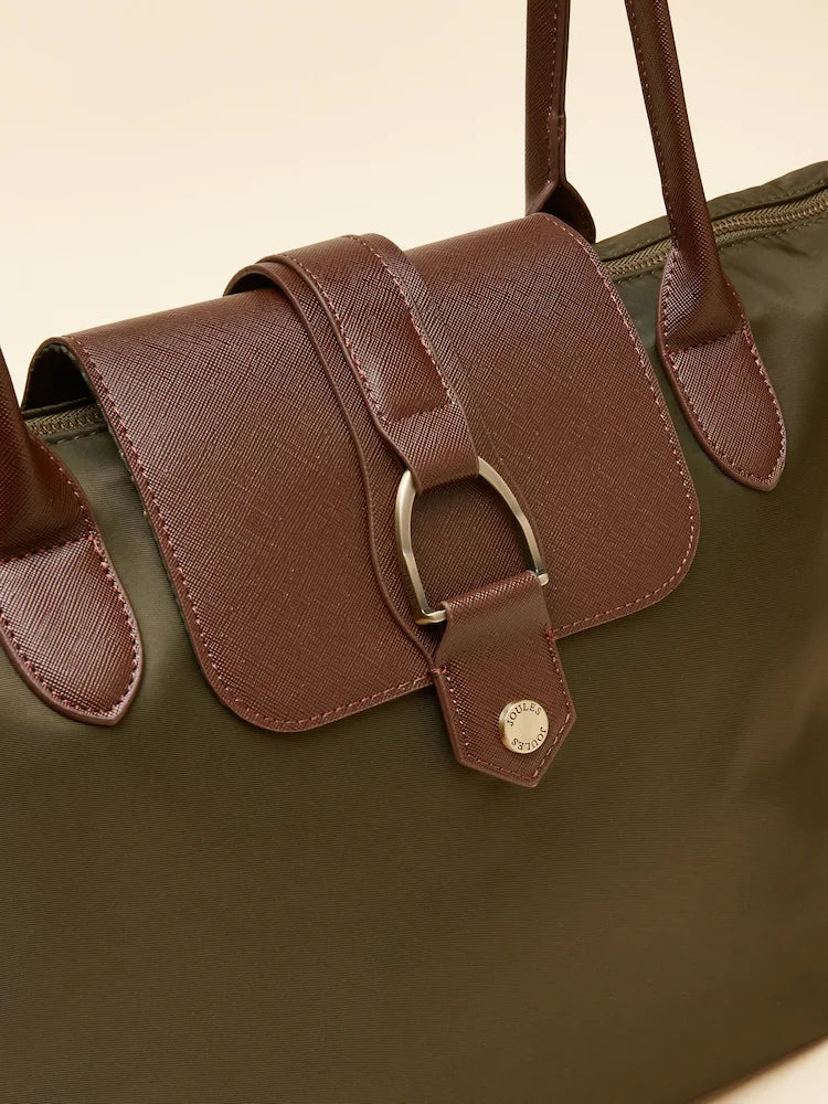 Joules Edie Khaki Shopper Bag
