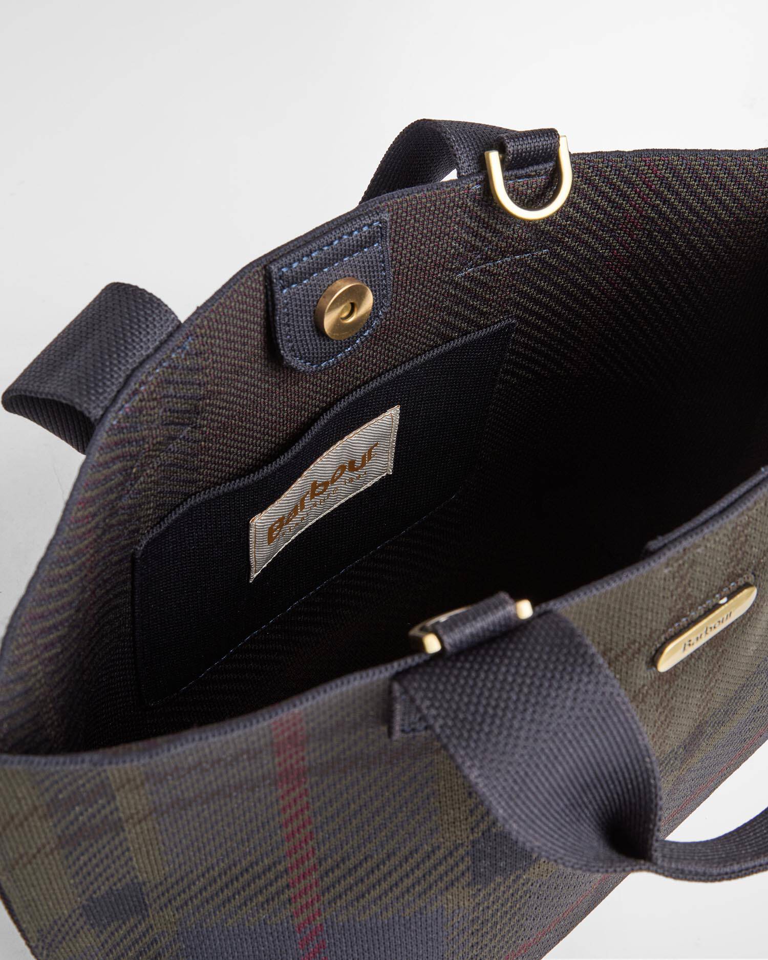 Barbour Layla Tartan Mini Tote Bag - Shadow Tartan