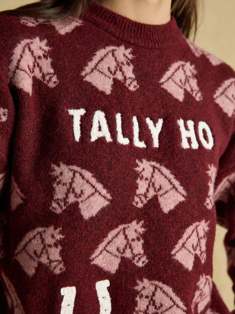Joules Tally Ho Intarsia Knitted Jumper