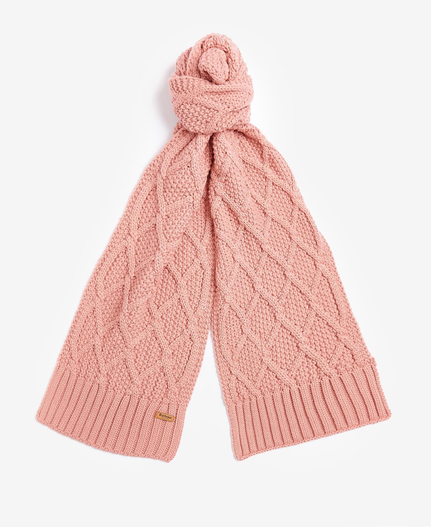 Barbour Ridley Beanie & Scarf Set - Dusty Pink