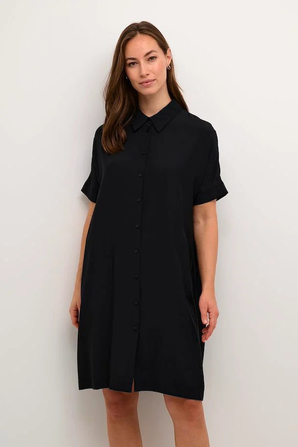 Culture Asmine Short Sleeved Dress - Black