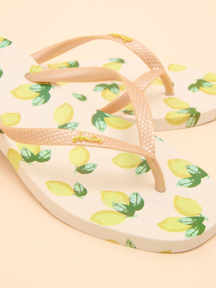 Joules Sunvale Lemon Flip Flops