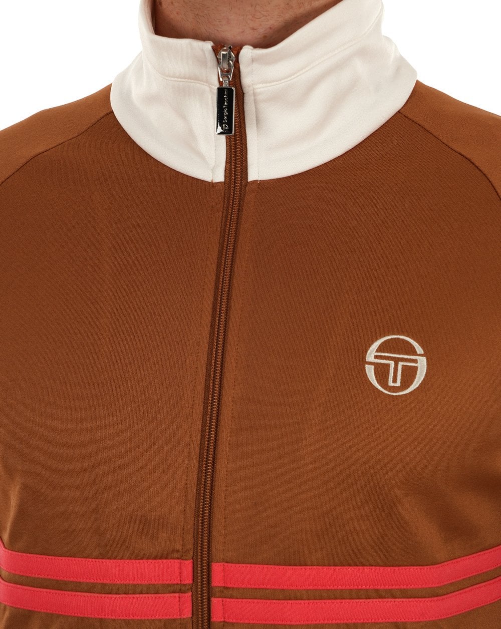 Sergio Tacchini Dallas Track Top - Mocha Bisque/Gardenia/Dubarry
