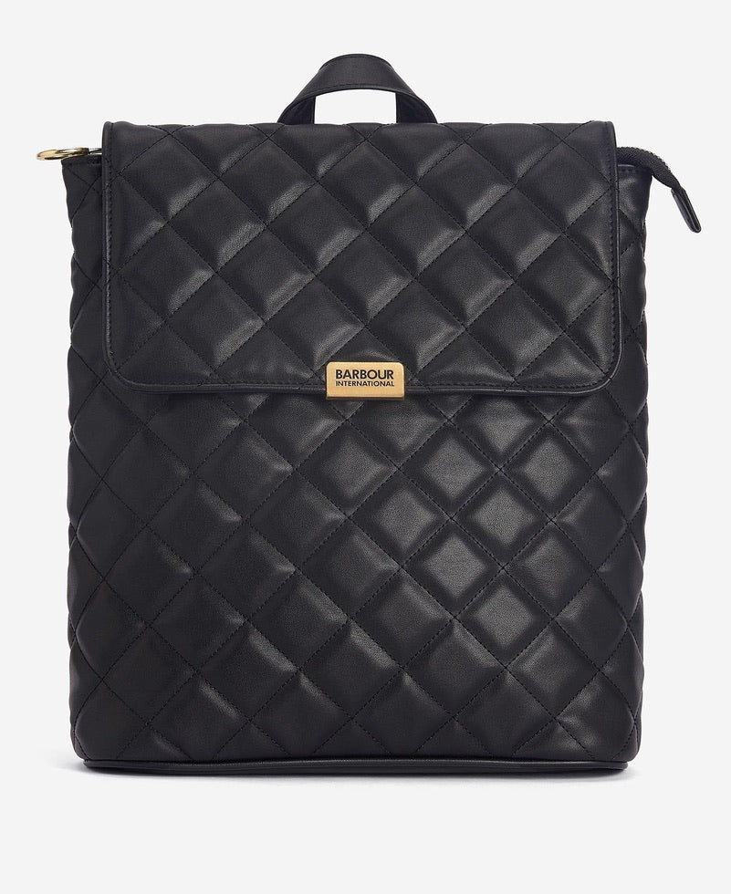 Barbour International Quilted Hoxton Backpack - Black