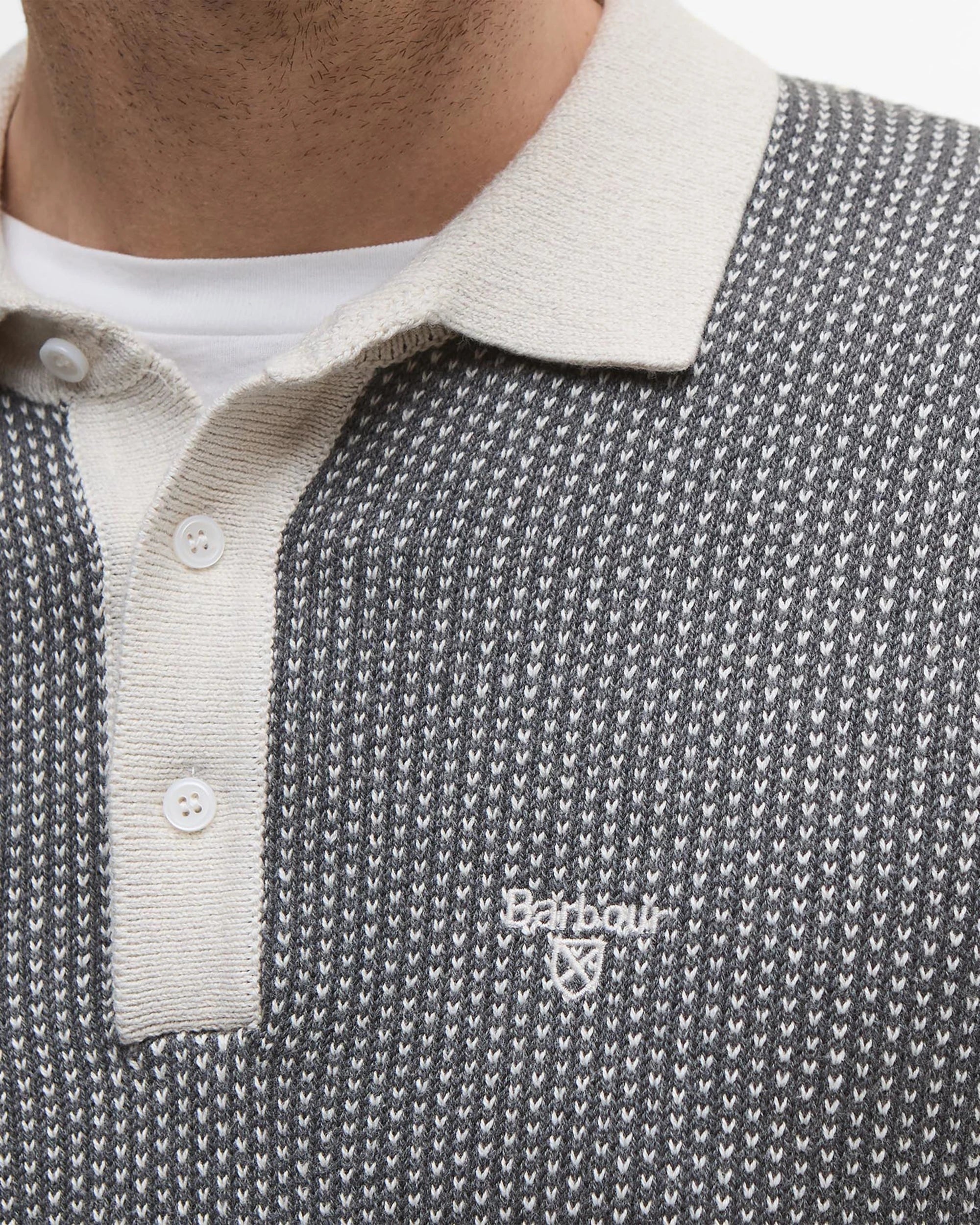 Barbour Decton Knitted Polo Shirt - Mist