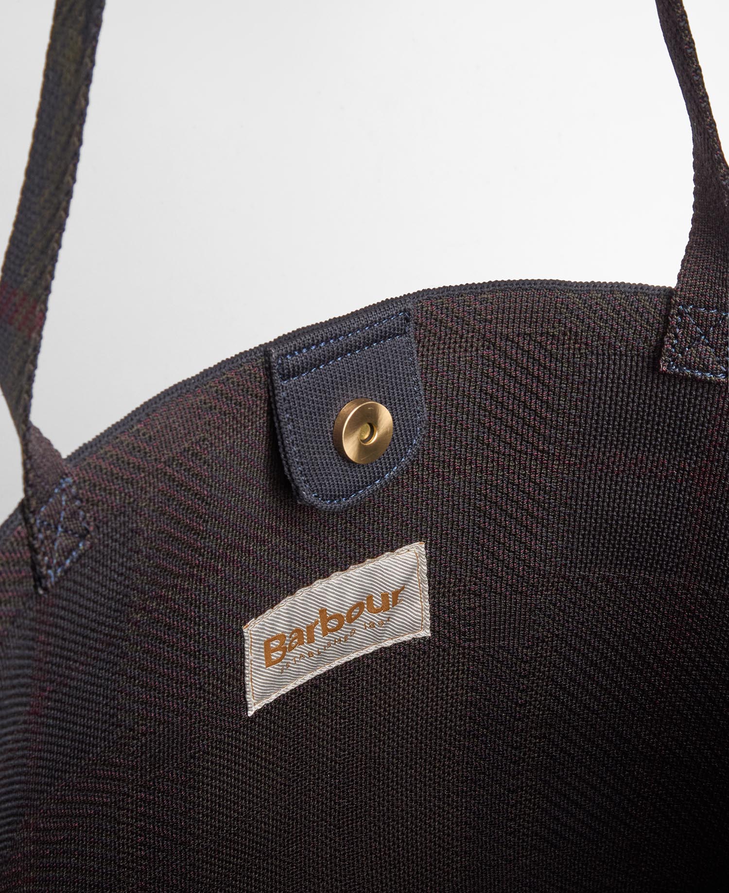 Barbour Layla Tartan Large Tote Bag - Shadow Tartan