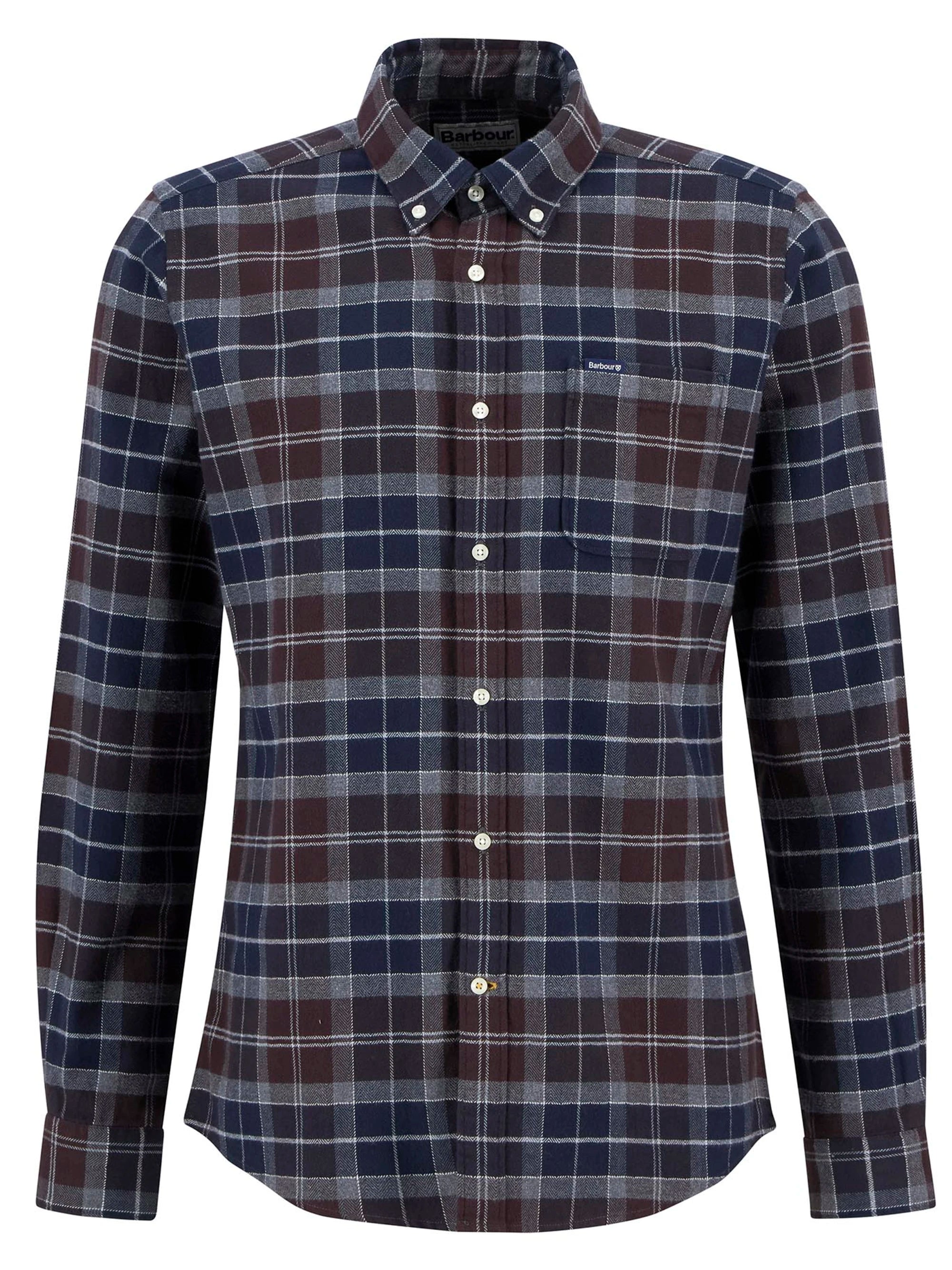 Barbour Kyeloch Tailored Tartan Shirt - MIdnight Oak Tartan