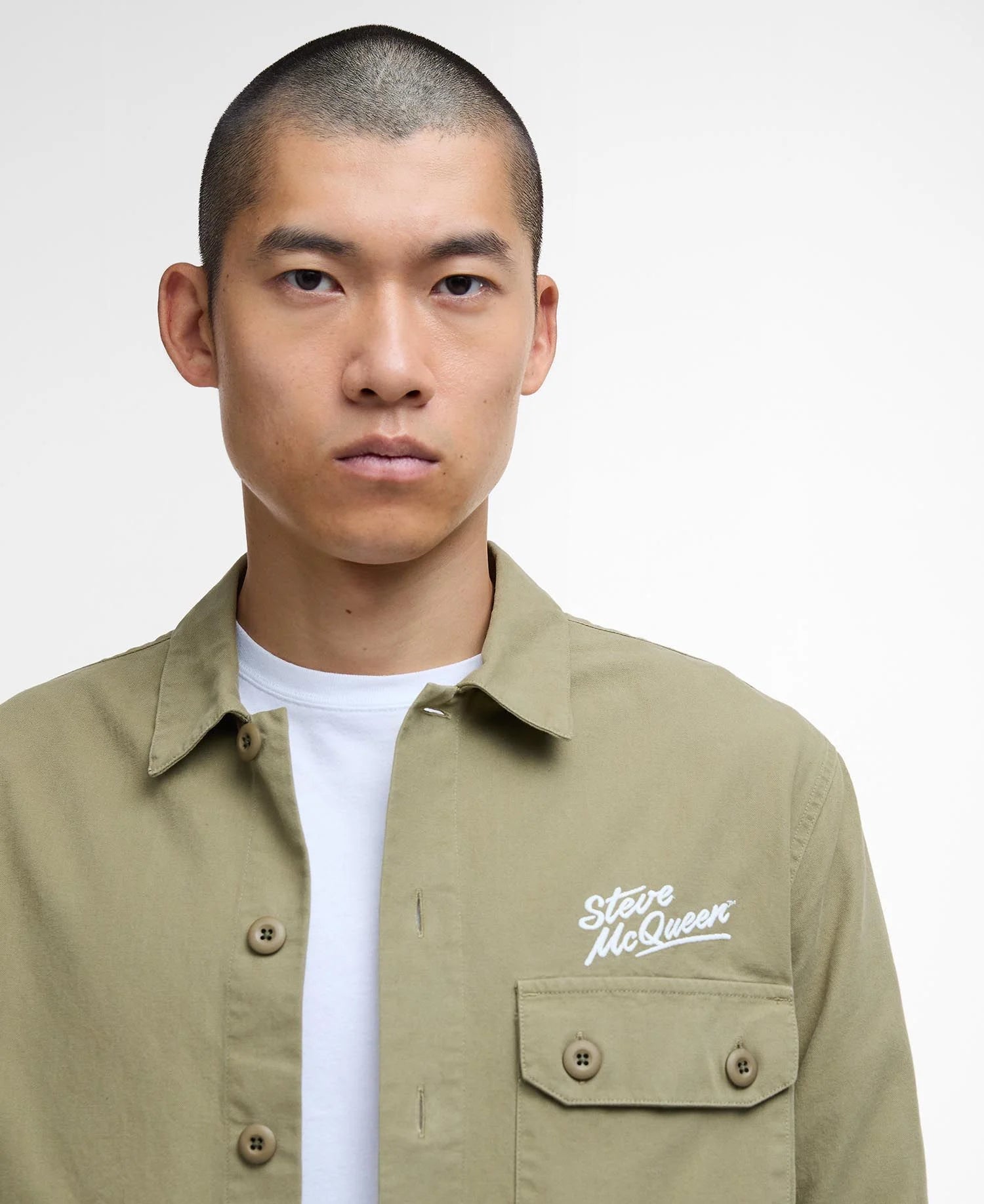 Barbour International SMQ Morand Overshirt - Bleached Olive