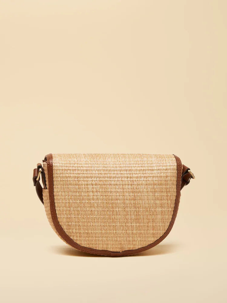 Joules Daphne Neutral Straw Effect Bag