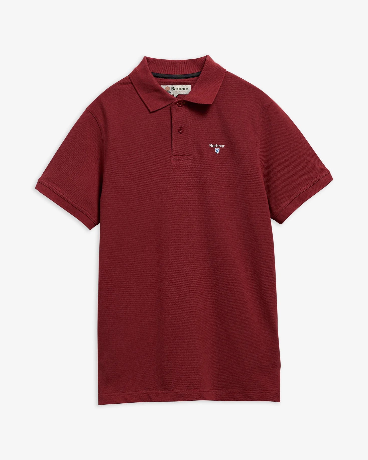 Barbour Reg Fit Tartan Pique Polo Shirt - Russet